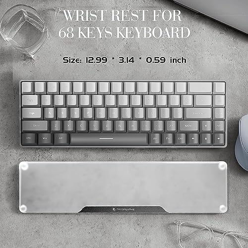 Acrylic Keyboard Wrist Rest Pro- TENKEYLESS 80% Keyboard- Mechanical Keyboards Ergonomic Palm Rest for Computer Keyboard,Anti-Slip Base,Wrist Pad for Laptop,Office & Home-Easy Typing,Black - Image 4