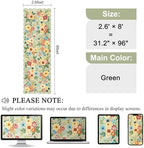 DUKINO 2.6x8 Runner Rug, Floral Washable Kitchen Rugs Non Slip, Green - Image 2