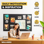 WALLHERO Large Bulletin Board, Tack Board, 59"x36" | 15 Pack | Wall Pin Board, Cork Board Alternative for Walls, Tablero de Corcho para Pared, Cord Board for Wall (Black Slats) - Image 5