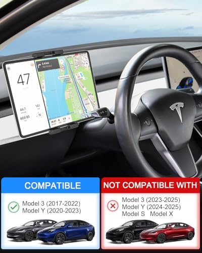 for Tesla Tablet Mount Phone Holder, for Tesla Model 3 Y Car Air Vent Accessories, for 4-11" Device Like iPad Pro, Air, Mini, iPhone, Galaxy, [ONLY FIT for 2017-2022 Model 3, 2020-2023 Model Y] - Image 2
