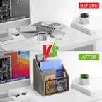 YINMIT 3 Tier Magazine Rack, Stepped Magazine Holder Floor for Home Storage - Image 6