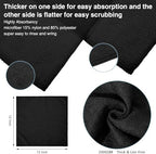 Macarrie 200 Microfiber Cleaning Cloths, 12 x 12 in, 200 GSM, Black - Image 2
