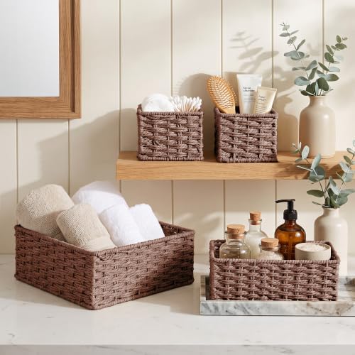 efluky 4 PCS Hand-Woven Drawer Organizer Baskets - Image 6