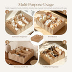 Wicker Diaper Caddy Organizer, Nursery Storage Basket for Diapers and Baby Wipes, Baby Essentials Organizer for Changing Table, Splinter Free Rattan Style (Natural, XL) - Image 6