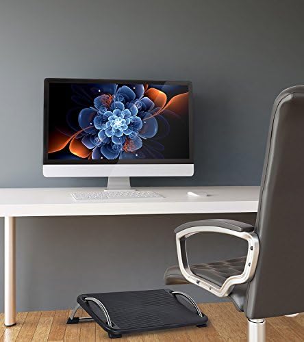 Mount-It! Tilting Footrest Under Desk | Ergonomic Office Foot Rest Adjustable | Computer Desk Foot Support | Large Platform Elevated Office Footrest with Non Slip Platform - Image 4