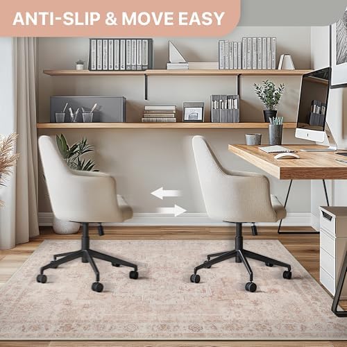 36"x48" Office Chair Mat for Hardwood Floor, Non-Slip Washable Light Pink - Image 5