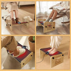 Myplace Bamboo Adjustable Under Desk Footrest with Heating Pad - Warm Ergonomic Foot Rest with 7-Level Adjust, Slanted Foot Rest Stool for Home Office Kitchen Bedroom (Burlywood) - Image 7