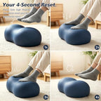 Foot Rest Under Desk, Memory Foam Ergonomic Foot Stool, Navy Blue - Image 5