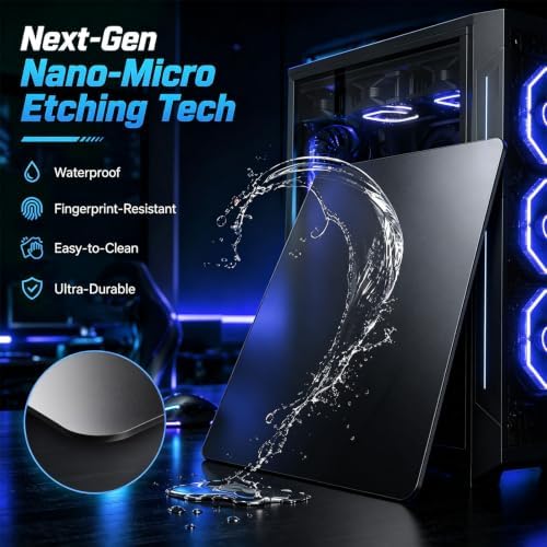 Glass Gaming Mouse Pad, 5.0 Nano Etched Surface, Custom PU Non Slip Base, Esports Level Speed & Precision, Tempered Glass, Waterproof & Durable, 490mm*420mm Large Size for FPS Gaming (World Cup 2026) - Image 6