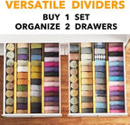 SpaceAid Bamboo Dresser Drawer Dividers 6 Pack, 4.65“ High Adjustable 17“-22” Drawer Organizers, Expandable Organization for Clothing, Clothes, Dressers, Natural - Image 5
