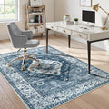 Anidaroel 5x7 Chair Mat for Hardwood Floor, Desk Mat for Chair, Office Floor Mat, Anti-Slip Rolling Chair Mat for Hardwood, Low Pile Carpet Protector Floor Mat, Blue by Anidaroel