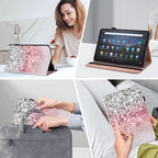 Case for Kindle Fire HD 10 & 10 Plus Tablet (13th/11th Generation, 2023/2021 Release) 10.1" - PU Leather Flip Case with Elastic Band & Card Slots/Holder, Multi-Angle Stand Cover - Gradation - Image 5