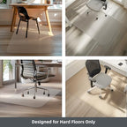 2 Pack Office Chair Mat for Hardwood Floors, 36"x48" Desk Chair Mat for Rolling Chair on Hard Floor, Heavy Duty Floor Protector for Home or Office, Easy Clean and Glide Without Curing - Image 2
