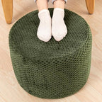 Ottoman Foot Rest Round 18x18x14In, Forest Green,Footstool for Living Room by Poofieotto