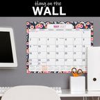 Desk PAD: 22" x 17" Large Print Desk Pad Calendar, APR 2026 - DEC 2027, 21 Months, (Small Navy Floral) - Image 6