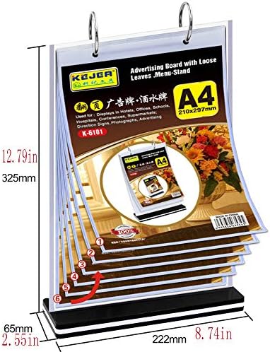 Multi-Function Display Card, menu Price Card, T Type 8.5 x 11,Flip A4 Desktop Card, Multi-Page Desktop Card, Multi-Page Beverage Card, - Image 2