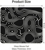 Glass Mousepad, 16x20 inch Black Tempered Glass Gaming Mouse Pad - Image 2