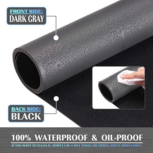 K KNODEL Large Office Desk Mat, Leather Mouse Pad (31.5"x15.7", Dark Gray) - Image 3