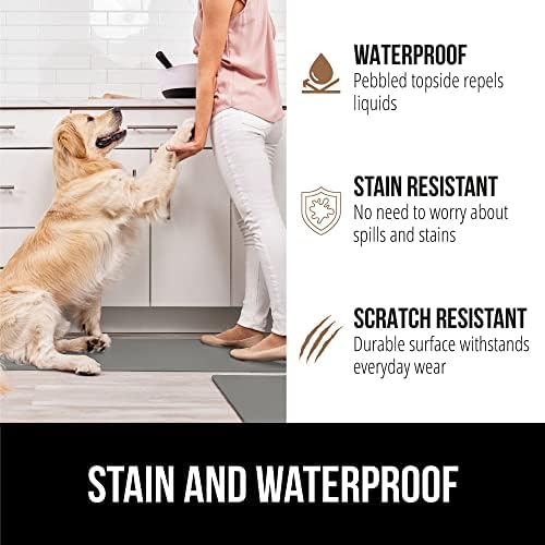 GORILLA GRIP Cushioned Kitchen Mats for Floor, 2 PK, 17x29+17x59, Gray - Image 4