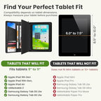 Universal Padfolio Case – Tablet Portfolio Organizer with Notepad Holder – Compatible with iPad 10th 11th Gen, iPad Pro 11, iPad 7 8 9 10.2 10.9 and 9.7 inches - Image 4