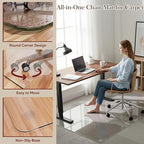 30"x48" Tempered Glass Office Chair Mat for Carpet & Hardwood Floor - Image 6
