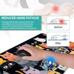 Keyboard Mouse Pad Set, Extended Gaming Mouse Pad+Ergonomics Keyboard Wrist Rest Support, Memory Foam, Easy Typing Pain Relief, 4Pcs XL Ultra Thick Desk Mat,Cute Cartoon Cat - Image 5