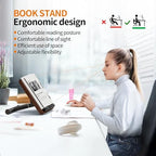 2-in-1 Floor Music Stand & Desktop Book Stand, 16.5"–51" Height Adjustable - Image 5