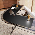 MAIDERN (59" + 59") x 19.6" Black Large L Shaped Desk Mat - Leather Gaming Corner Desk Pad for Office Computer - Image 6