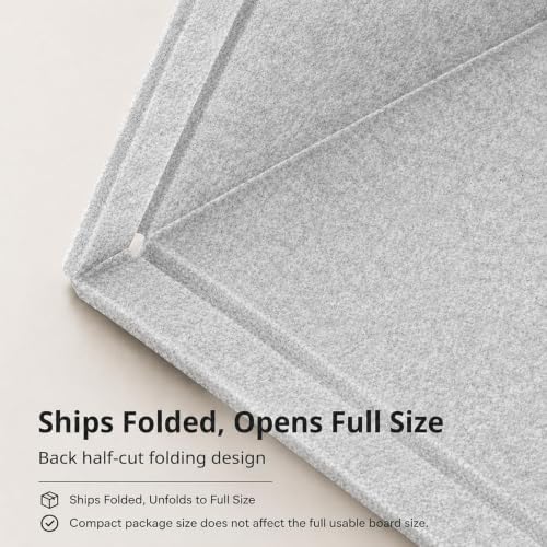 72 x 48 Inch Grey Felt Bulletin Board for Wall, Frameless - Image 4