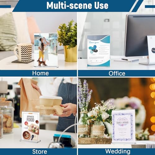 Dynta 24 Pack Acrylic Sign Holder 4x6 Picture Frame - Image 7