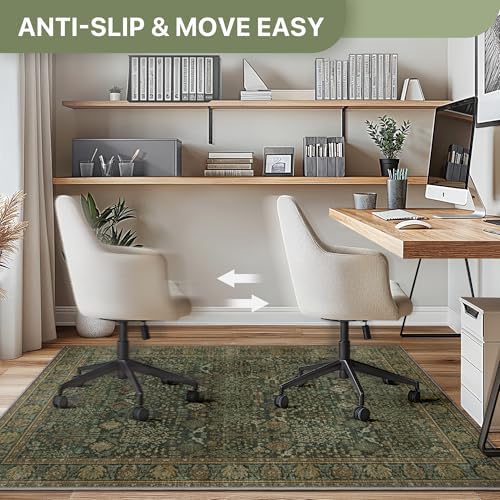 48"x60" Office Chair Mat for Hardwood Floor, Non-Slip Washable Dark Brown - Image 4