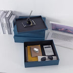 Soul & Lane - Navy Blue Decorative Storage Boxes with Lids, Set of 3 - Image 5