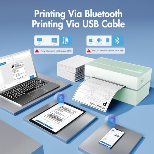 Thermal Shipping Label Printer 4x6 Bluetooth Label Maker for Small Business - Image 2