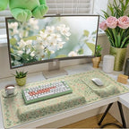 iCasso Mouse Pad with Wrist Rest, Large Desk Mat Set, Bean Green - Image 6