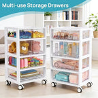 Vtopmart Drawer Storage Organizer,4 Tier 6 Drawers with Wheels - Image 2