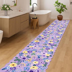 DUKINO 2x14 Hallway Runner Rug, Floral Washable Rug for Kitchen, Purple - Image 3