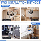 Desk Side Storage Organizer Set Fits Edge 0.2-2.2",Double,White - Image 7