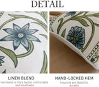ISAENNE Designer Linen Throw Pillow Cover,Set of 2,20"x12"-Mosella D - Image 4
