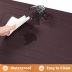 UKISS 9/10"" Extra Thick Cushioned Anti Fatigue Kitchen Mat, Waterproof High Density Foam Standing Desk Mat, Non-Slip Ergonomic Comfort Mat for Kitchen, Office,Workstation (Brown, 20" X 32") - Image 6