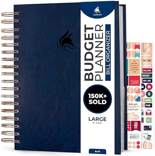 Clever Fox Budget Planner & Monthly Bill Organizer, Large Dark Blue by CleverFox