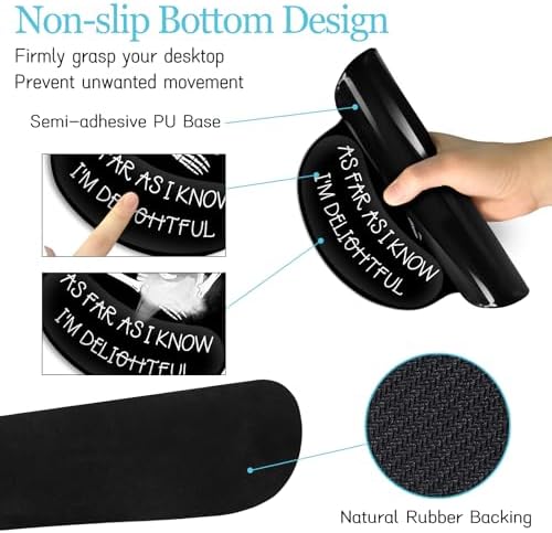 LIMKRIAN Ergonomic Mouse Pad with Wrist Rest Desk Mat Set, Skeleton Decor - Image 6