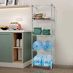 5 Tier Storage Racks Shelving, Heavy Steel Pantry Shelves, Adjustable Wire Shelving Rack, Suitable for Garage, Kitchens, Bathroom, Offices, 21.7" W x 17.7" D x 71" H, Chrome - Image 2
