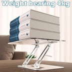 Acrylic Adjustable Book Stand, Reading Stand with Lift Design, High-Density Alloy Desktop Document Holder for Document Recipe, Cookbook, Music Book (Silver) - Image 4
