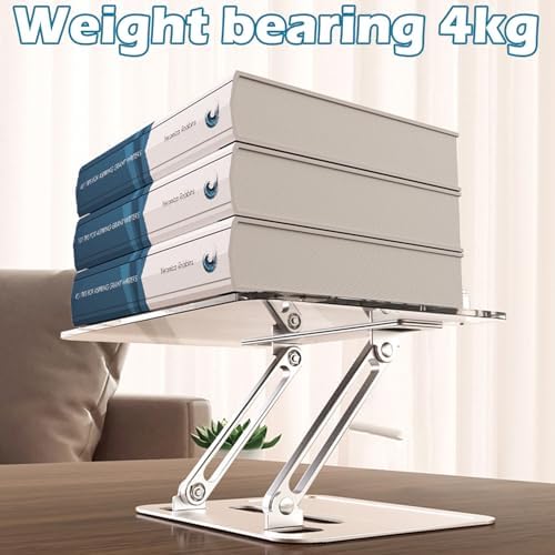 Acrylic Adjustable Book Stand, Reading Stand with Lift Design, High-Density Alloy Desktop Document Holder for Document Recipe, Cookbook, Music Book (Silver) - Image 4