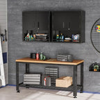 VINGLI Garage Wall Cabinet with Locking Doors and Adjustable Shelf, Metal Wall Cabinet, Floating Upper Storage Cabinet (Black, 30''W x 12''D x 30''H) - Image 7