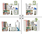 PAG-Mass Desktop Bookshelf Freestanding Wooden Countertop Bookcase Accessories Organizer Display Rack Dorm Desk Storage Shelf - Image 3