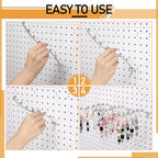 Yaocom 20 Pcs Peg Board Waterfall Hook Shelving Hooks Metal 7 Station Pegboard Display Wall Hangers Face Out Fit 1/4" for Garage Kitchen Store(Silver) - Image 6