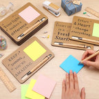 Kosiz 10 Set Wooden Sticky Note Holder Kit, Inspirational, Wood Color - Image 4