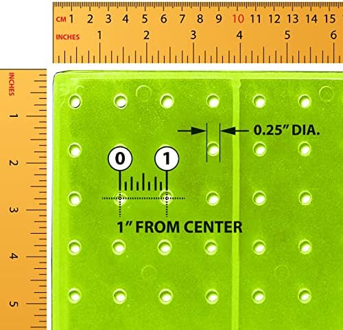Azar 700508-GRE 8-Inch W by 20-Inch H Revolving Green Pegboard Counter Unit, Green - Image 5