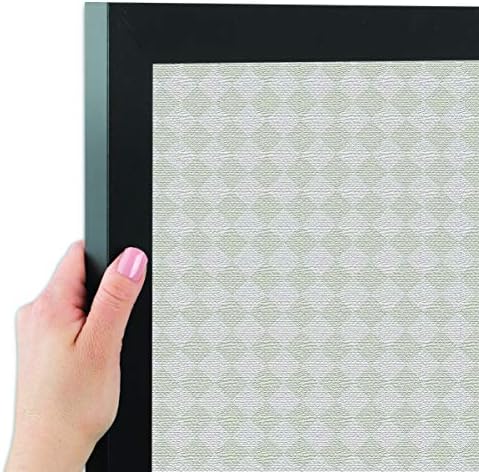 PinPix 18x14 inch Cork Bulletin Board. This Decorative Framed Pin Board Comes with Diamond Pattern in Shades of Grey Design and Satin Black. Ideal for Home, Office Decor or School (PinPix-373) - Image 2